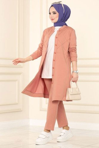 moda selvim 2422SL432 الزهري طقم - Thumbnail