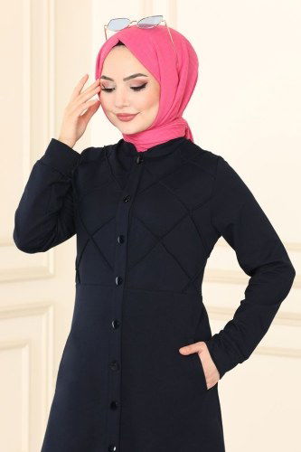 moda selvim 2422SL432 كحلي طقم - Thumbnail