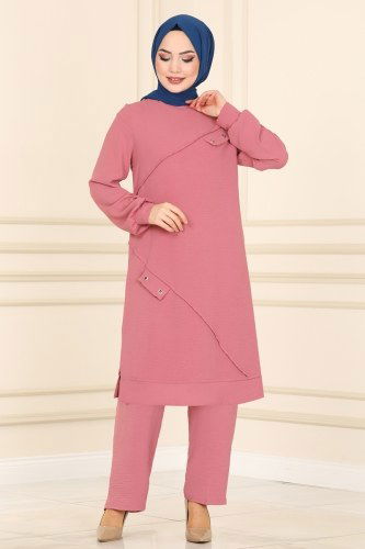 moda selvim 2426SL432 الزهري طقم - Thumbnail