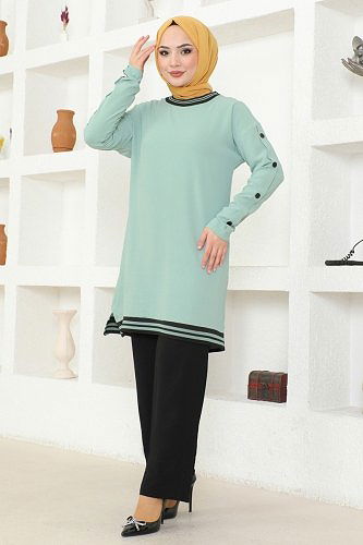 moda selvim Combine 2439SL432 Mint&Black - Thumbnail