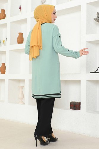 moda selvim 2439SL432 تركوازي&اسود طقم - Thumbnail