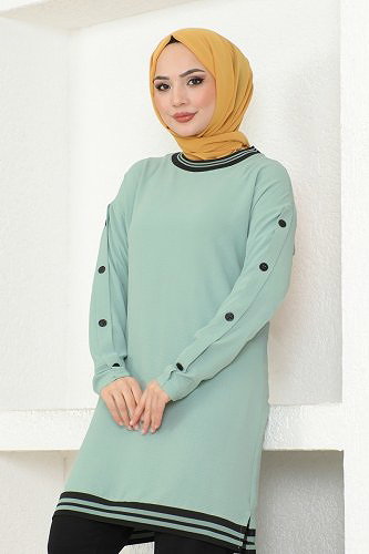 moda selvim 2439SL432 تركوازي&اسود طقم - Thumbnail