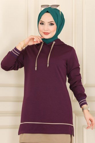 moda selvim 2441SL432 البرقوق والرؤية طقم - Thumbnail