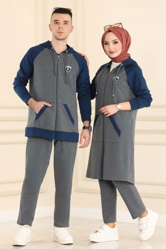 S.L. - Combine 2445SL432 Anthracite & Indigo