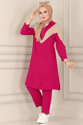 moda selvim Combine 2449SL432 Fuchsia - Thumbnail
