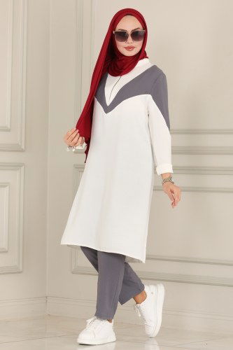 moda selvim 2449SL432 الفضي طقم - Thumbnail