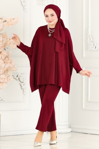 moda selvim Combine 24602UKB139 Claret Red - Thumbnail