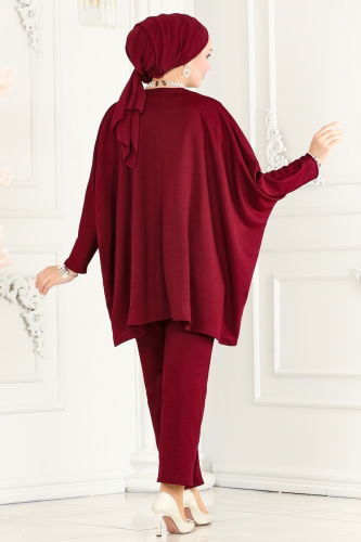 moda selvim Combine 24602UKB139 Claret Red - Thumbnail