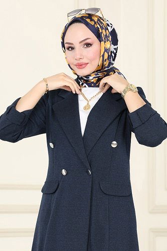 moda selvim 2657SL432 كحلي طقم - Thumbnail