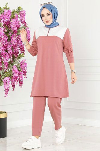 moda selvim 3001ASY563 الزهري طقم - Thumbnail