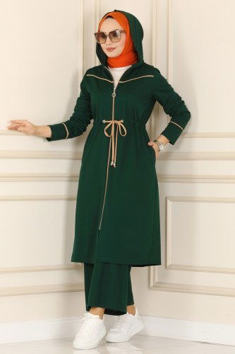 moda selvim 3006MRT754 الزيتي طقم - Thumbnail