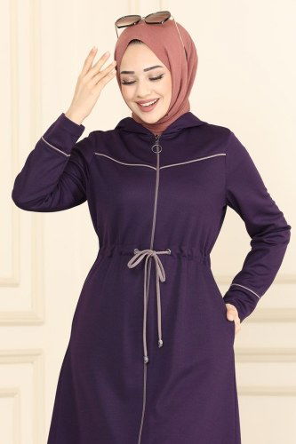 moda selvim 3046HN218 بنفسجي طقم - Thumbnail