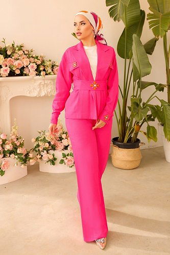 moda selvim Combine 38991SRP862 Fuchsia - Thumbnail