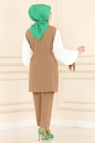 moda selvim 395ASM762 لون الإيكرو مع فيزيون طقم - Thumbnail