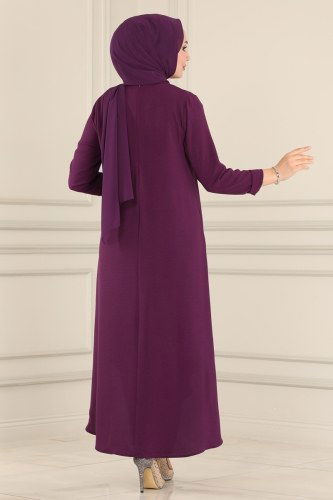 moda selvim 402ASM762 ارجواني طقم - Thumbnail