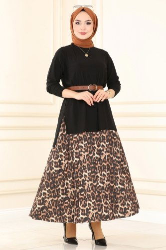moda selvim Combine 4133AF356 Black - Thumbnail
