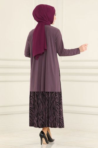 moda selvim Combine 4137AF356 Dark Lilac - Thumbnail