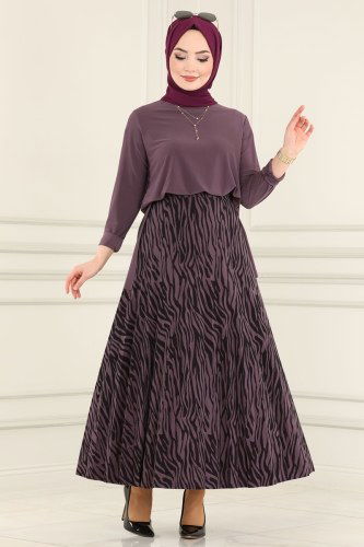 moda selvim Combine 4137AF356 Dark Lilac - Thumbnail