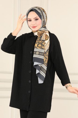 moda selvim 4177AF356 اسود طقم - Thumbnail