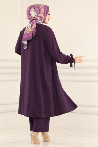 moda selvim Combine 4178-1AH193 Purple - Thumbnail