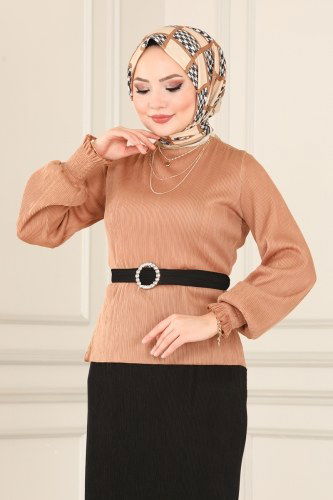 moda selvim Combine 4381AL357 Latte&Black - Thumbnail