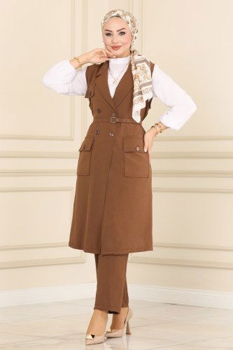 moda selvim Combine 4577MU795 Brown - Thumbnail