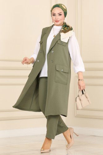 moda selvim Combine 4577MU795 Khaki - Thumbnail