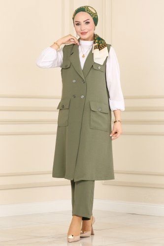 moda selvim Combine 4577MU795 Khaki - Thumbnail