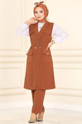 moda selvim Combine 4577MU795 Tan - Thumbnail