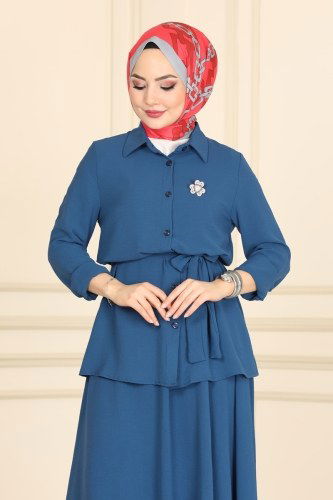 moda selvim 4578MU795 ياقوتي طقم - Thumbnail