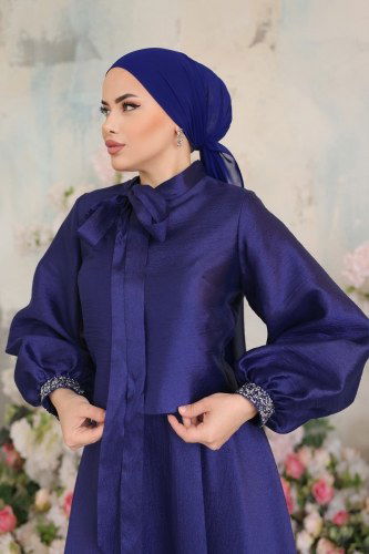 moda selvim 4675SRH861 كحلي طقم - Thumbnail