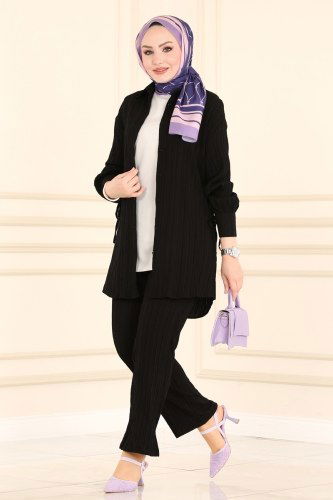 moda selvim Combine 5155NWF762 Black - Thumbnail