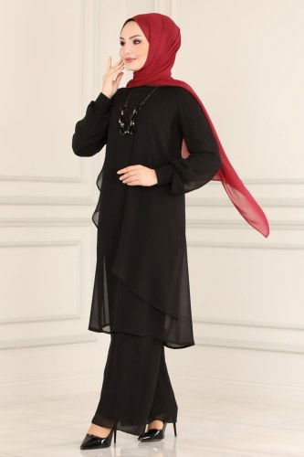 moda selvim Combine 5401AB368 Black - Thumbnail