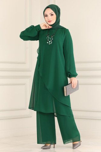 moda selvim 5401AB368 الزيتي طقم - Thumbnail