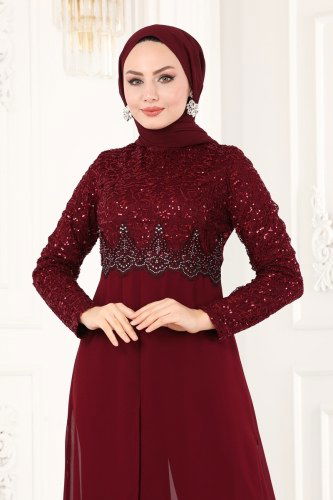 moda selvim Combine 5422AB368 Claret Red - Thumbnail