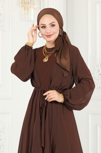 moda selvim Combine 5483AB368 Brown - Thumbnail