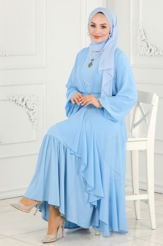moda selvim 5483AB368 الريشي الفاتح طقم - Thumbnail