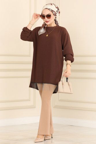 moda selvim 5565AYD574 براون والرؤية طقم - Thumbnail