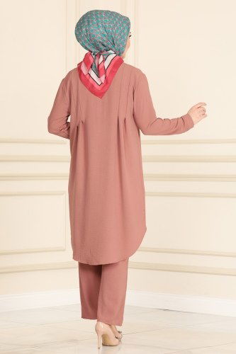 moda selvim 5583AYD574 الزهري طقم - Thumbnail