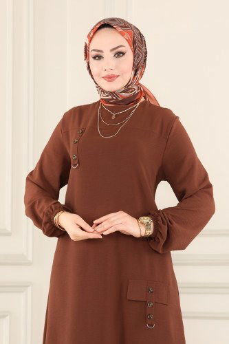 moda selvim 572MU795 البني طقم - Thumbnail