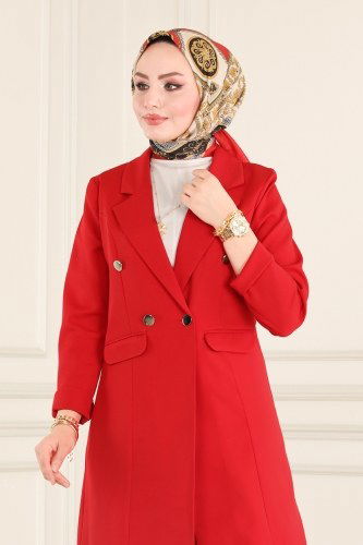 moda selvim 5851BSK463 الأحمر طقم - Thumbnail