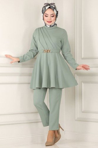 moda selvim 5860BSK463 تركوازي طقم - Thumbnail