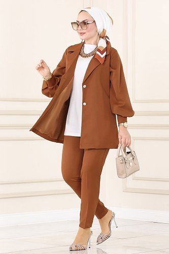 moda selvim Combine 5984BSK463 Brown - Thumbnail