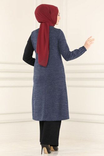 moda selvim Combine 6013MRT754 Indigo&Black - Thumbnail