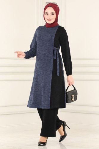moda selvim Combine 6013MRT754 Indigo&Black - Thumbnail
