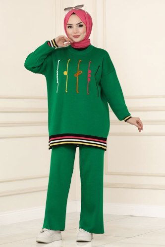 moda selvim Combine 636MT581 Benetton Green - Thumbnail