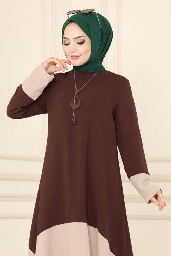 moda selvim 6538S324 براون والرؤية طقم - Thumbnail