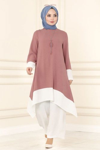 moda selvim 6538S324 الزهري&السكري طقم - Thumbnail