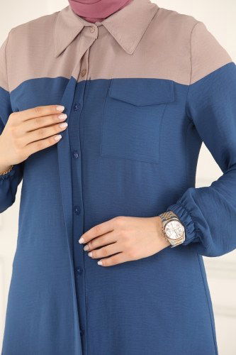 moda selvim Combine 6798S324 Indigo&Light Brown - Thumbnail