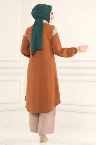 moda selvim Combine 6798S324 Tan&Vision - Thumbnail
